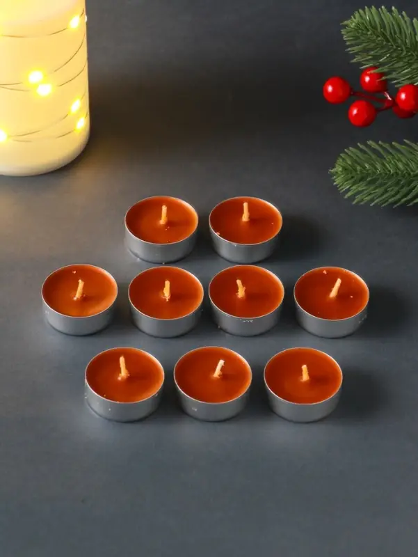 Набор свечей ароматических чайных &laquo;Яблочный штрудель&raquo;, 10 г, 9 шт.