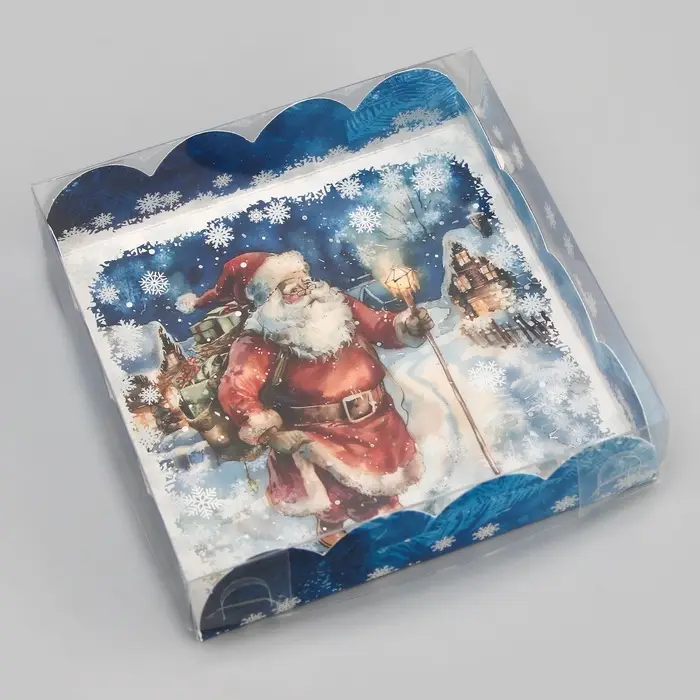 Коробка для печенья, Волшебного Нового года!", 12×12×3 см, Новый год