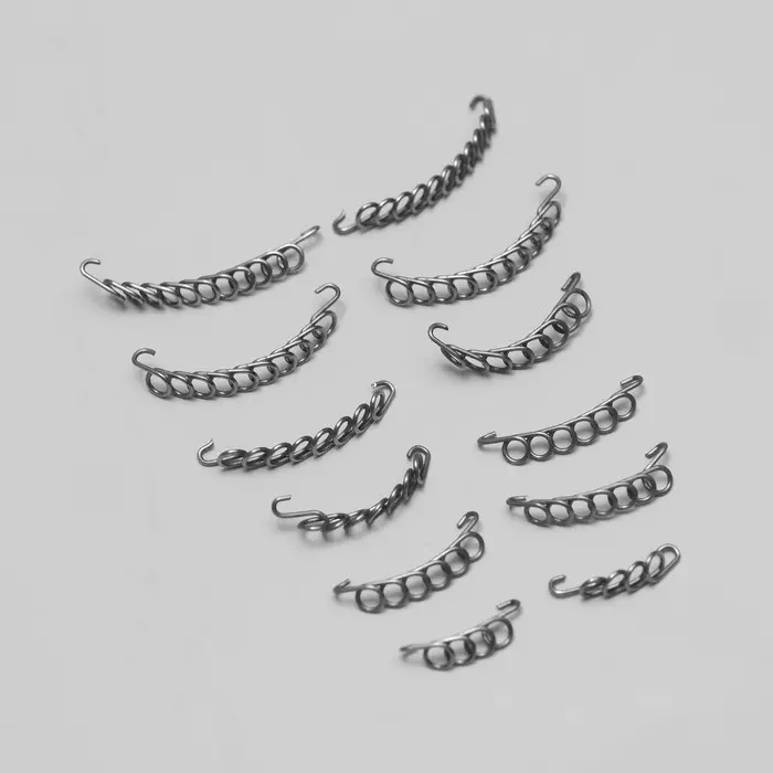 Набор спиралей для коррекции вросших ногтей, 12 шт., серебристый