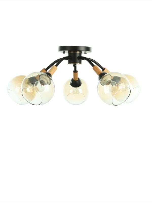 Люстра Люстра "Гундер" 5хЕ27 40Вт черный 57х57х25 см