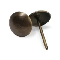 Гвозди ТУНДРА, декоративные, обивочные, 10&times;18.5 мм, бронза, 100 шт.