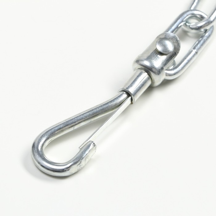 Цепь для привязи собак, сварные звенья, 1,8 м, калибр 50 мм, толщина проволки 4,5 мм Цепь для привязи собак, сварные звенья, 1,8 м, калибр 50 мм, толщина проволки 4,5 мм