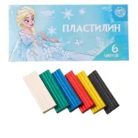 Пластилин 6 цветов 90 г «Эльза, Холодное сердце»