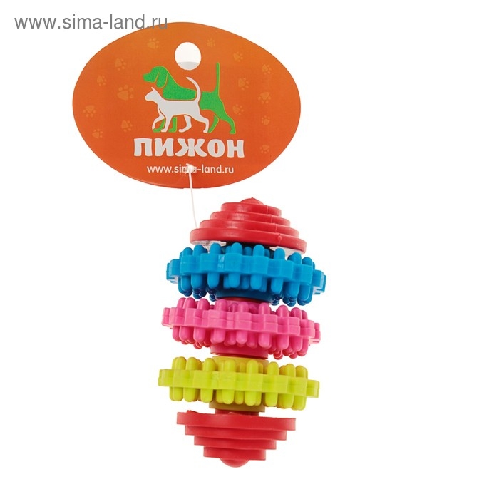 Игрушка литая Игрушка литая "Шестеренки" (з вращающихся кольца), TPR, 7,5 см