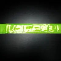 Светоотражающая повязка на липучке, 46&plusmn;1&times;2.5 см, цвет жёлтый