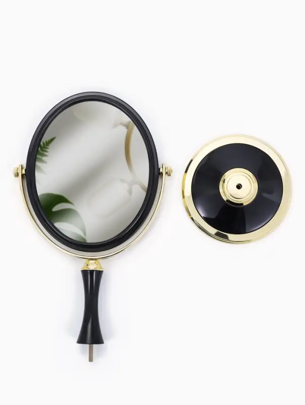 Зеркало настольное, с увеличением х2, двустороннее, на ножке, 17&times;28.5 см, (13.5&times;16.5 см), МИКС