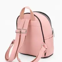 Рюкзак-мини женский на молнии, с карманом, размер 21&times;12&times;27 см, розовый