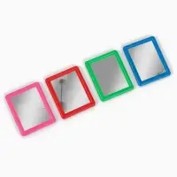 Зеркало карманное, с рамкой под фотографию, 7.5&times;6 см, МИКС
