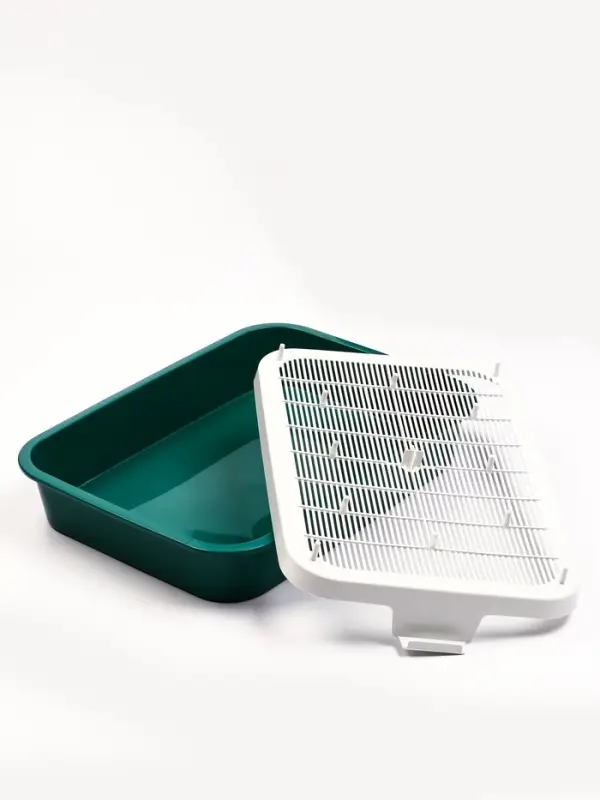 Туалет Туалет "Белла мини" для кошек, с сеткой, 35 х 26 х 6 см, Зеленый