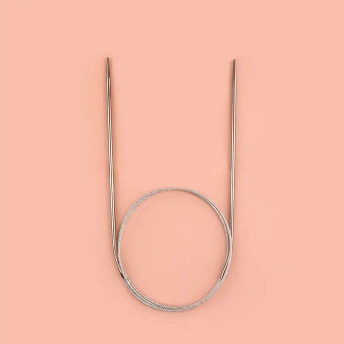 Спицы круговые, для вязания, с металлическим тросом, d=3 мм, 14/80 см Спицы круговые, для вязания, с металлическим тросом, d=3 мм, 14/80 см