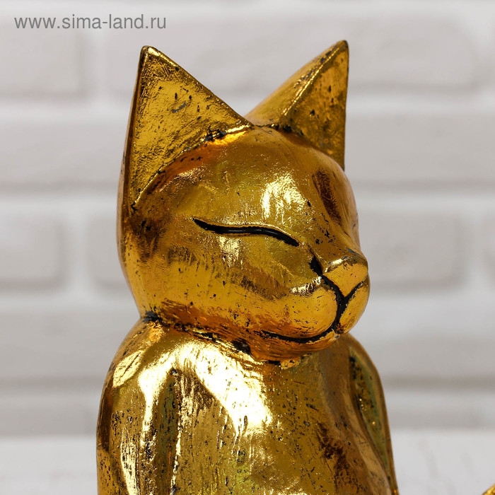 Сувенир дерево  Сувенир дерево "Кот йог" 15х6,5х15 см