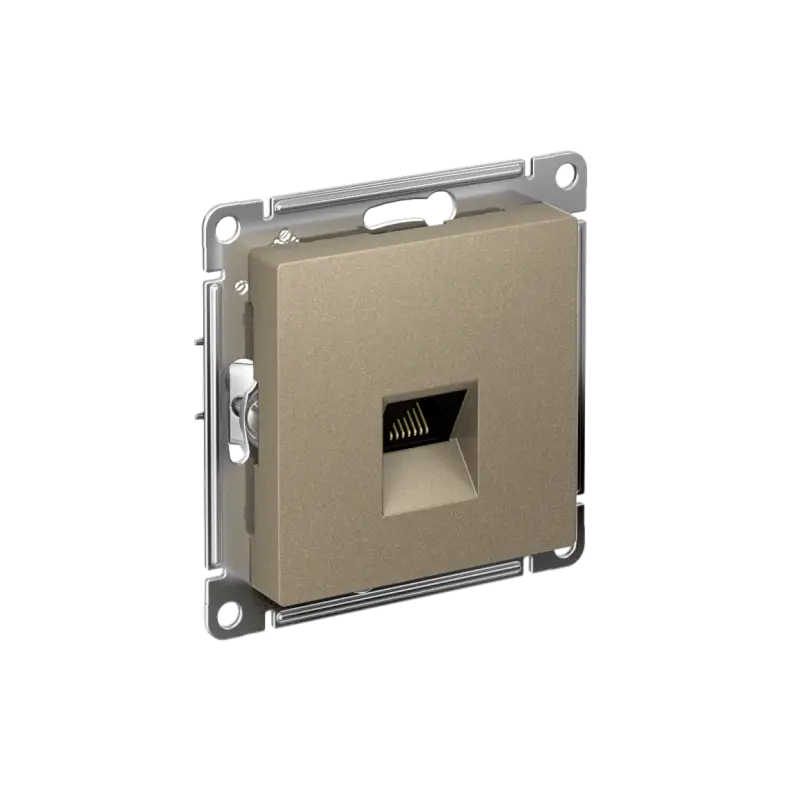 Розетка ATLASDESIGN компьютерная RJ45 механизм шампань