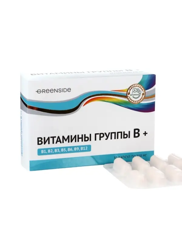 Витамины группы В, 30 капсул, 300 мг