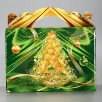 Подарочная новогодняя коробка «Праздничный шелк» в зеленом, 25×12×24 см Подарочная новогодняя коробка «Праздничный шелк» в зеленом, 25×12×24 см