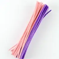 Синельная проволока 100 шт., 30&times;0.8 см, розовая, и, сиреневая