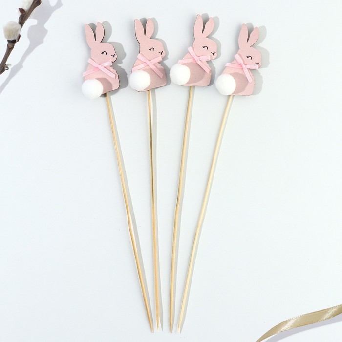 Топпер деревянный для украшения кулича «Кролик» на пасху, 7,3 х 4,2 см Топпер деревянный для украшения кулича «Кролик» на пасху, 7,3 х 4,2 см