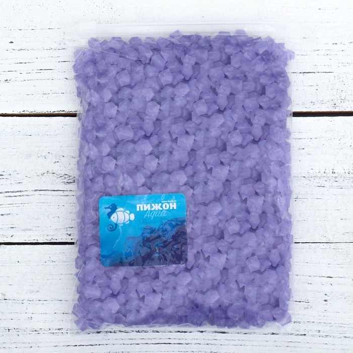 Декоративная крошка для аквариума, светятся в темноте, 9 - 13 мм, 500 г, фиолетовая Декоративная крошка для аквариума, светятся в темноте, 9 - 13 мм, 500 г, фиолетовая