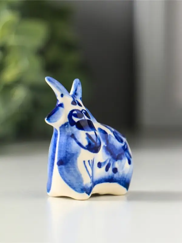 Фигурка фарфор &laquo;Коза малая&raquo;, 4.5 см, гжель
