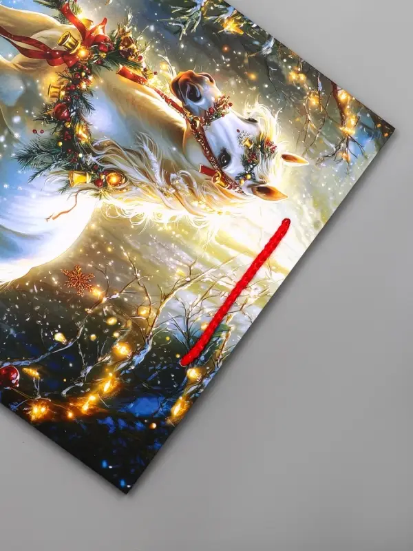 Пакет подарочный новогодний ламинированный, «Конь» , 26×12×32 см