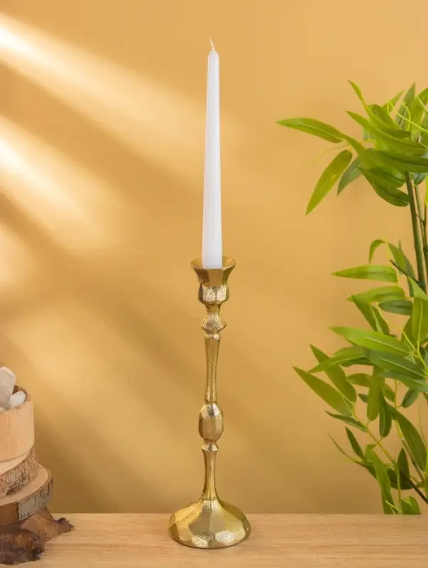 Подсвечник Подсвечник "Грани" алюминий 30 см, цв. золото