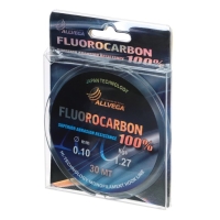 Леска монофильная ALLVEGA FX Fluorocarbon 100%, диаметр 0.10 мм, тест 1.27 кг, 30 м, прозрачная