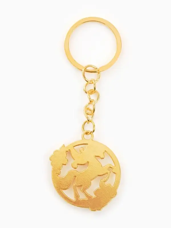 Брелок новогодний «Лошадь», зол, 3 х 8,5 см