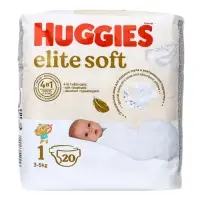 Подгузники Huggies Elite Soft 1, 3-5 кг, 20 шт.