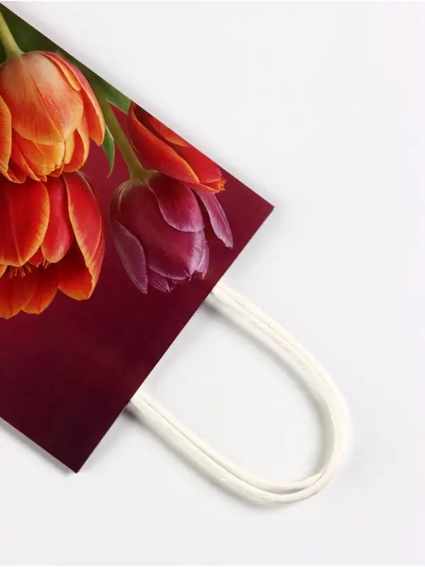 Пакет подарочный крафт, «С 8 Марта!», 15×8×21 см