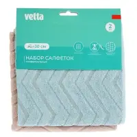 VETTA Набор универсальных салфеток из микрофибры, 2шт, 30х30см, 455г/м2