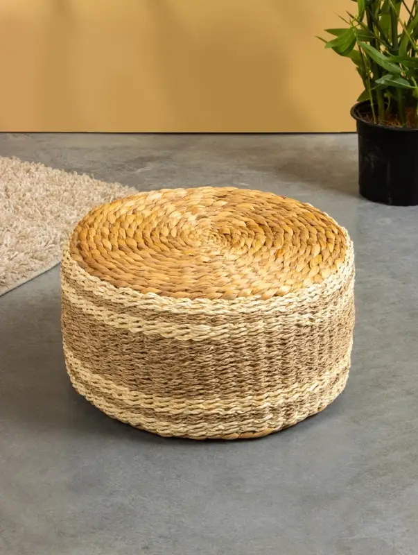 Пуфик 40х40х20 см, водный гиацинт, сиграсс Пуфик 40х40х20 см, водный гиацинт, сиграсс