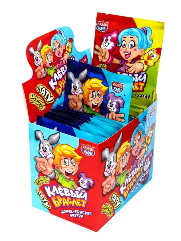 Карамель взрывная &laquo;Клёвый Браслет&raquo; с игрушкой и татуировкой, 1 г