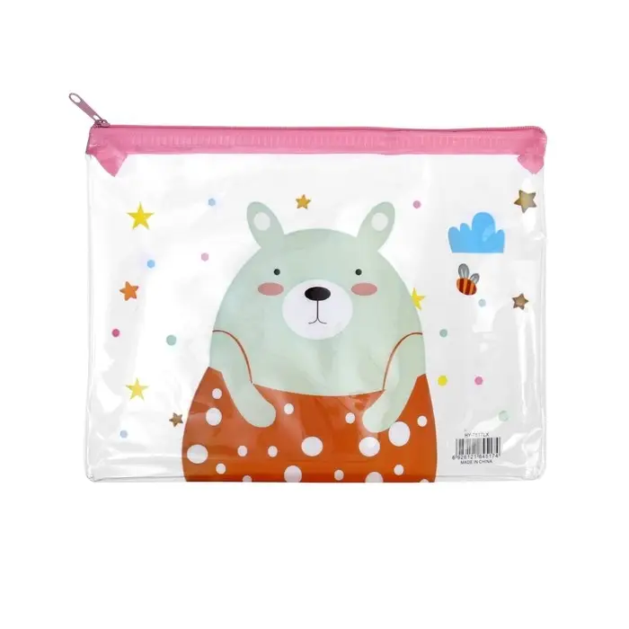 Папка на молнии А5 "Мишка", МИКС