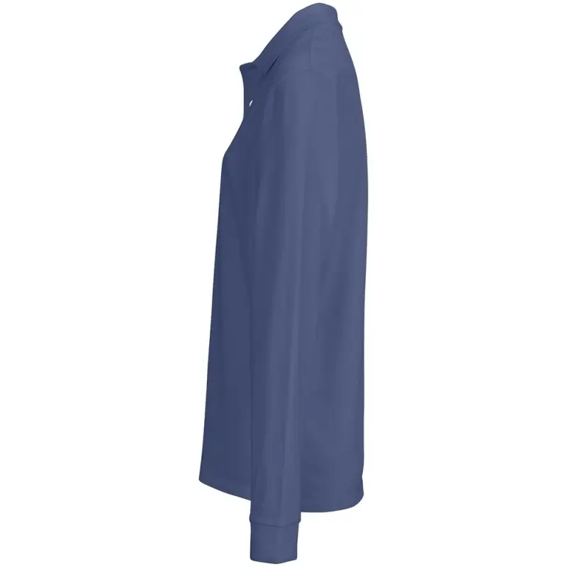 Рубашка поло унисекс с длинным рукавом Pacific LSL, синяя (джинс), размер XS Рубашка поло унисекс с длинным рукавом Pacific LSL, синяя (джинс), размер XS