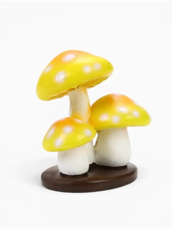 Садовая фигура из полистоуна &laquo;Жёлтый мухомор&raquo;, 15&times;10&times;16 см