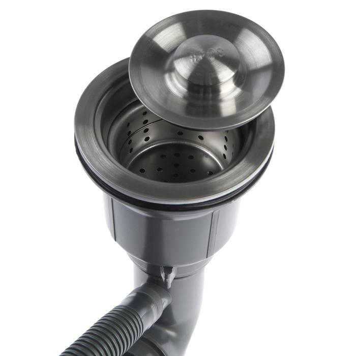 Мойка кухонная AFLORN AF94444, врезная, S=3,0 и 0,8 мм, 44х44х22 см, сифон, сатин Мойка кухонная AFLORN AF94444, врезная, S=3,0 и 0,8 мм, 44х44х22 см, сифон, сатин