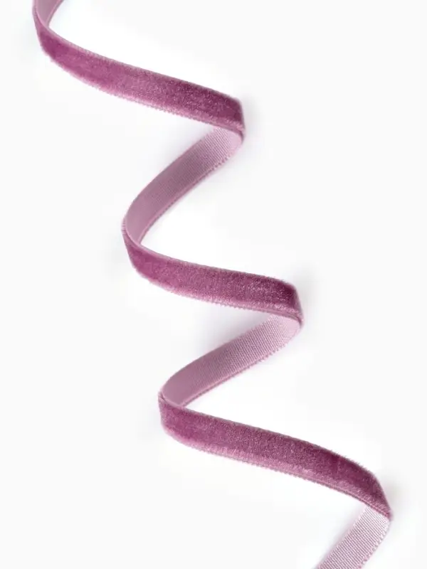Лента бархатная, 10 мм, 18&plusmn;1 м, сиреневая №199