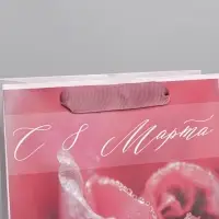 Пакет подарочный ламинированный, упаковка, &laquo;8 марта&raquo;, MS 18&times;23&times;10 см