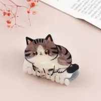Краб для волос &laquo;Пушистик&raquo; котик полосатый, 8&times;5 см