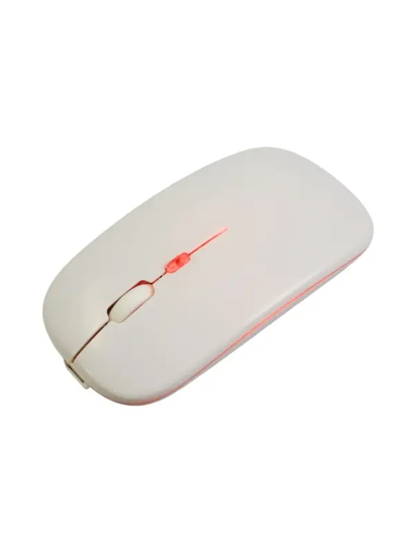 Мышь MB-2.4 беспроводная, оптическая, подсветка, 800-1600 dpi, USB, Bluetooth, белая