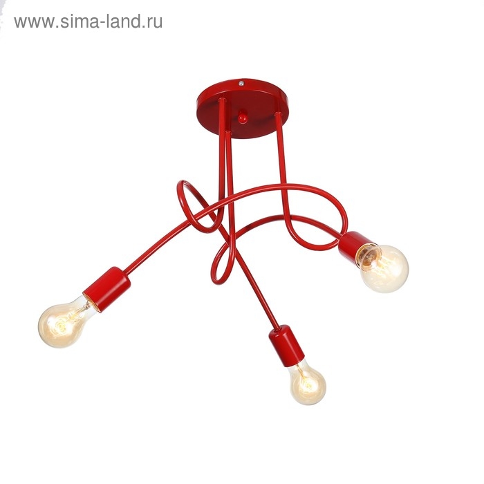Светильник Светильник "Узел" красный 3x40W E27 85x85x40 см