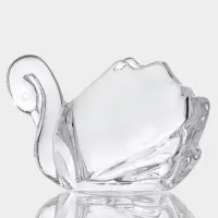 Икорница "Лебедь" 12х7х8 см, прозрачная