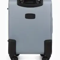 Чемодан 20",Текст,36*25*58,отд на молнии,1 нар/карм, увелич,код замок,4 колеса, т.серый