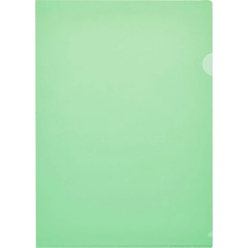 Папка уголок п/э цв. E-100/334T зеленая Россия 10 шт/уп