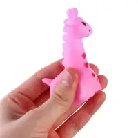 Резиновая игрушка для ванны Крошка Я &laquo;Жирафик&raquo;, 7 см, с пищалкой, МИКС