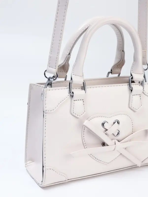 Сумка женская тоут на молнии, 20&times;8&times;14 см, белая