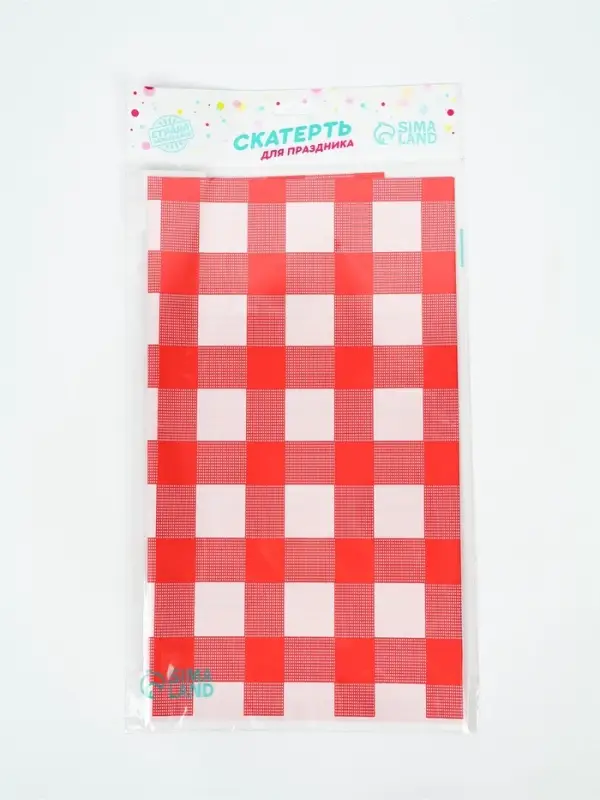 Скатерть "На пикник" цвет красный, 137х183 см