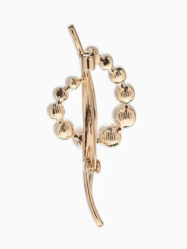 Брошь &laquo;Нежность&raquo;, жемчуг, цвет белый в золоте