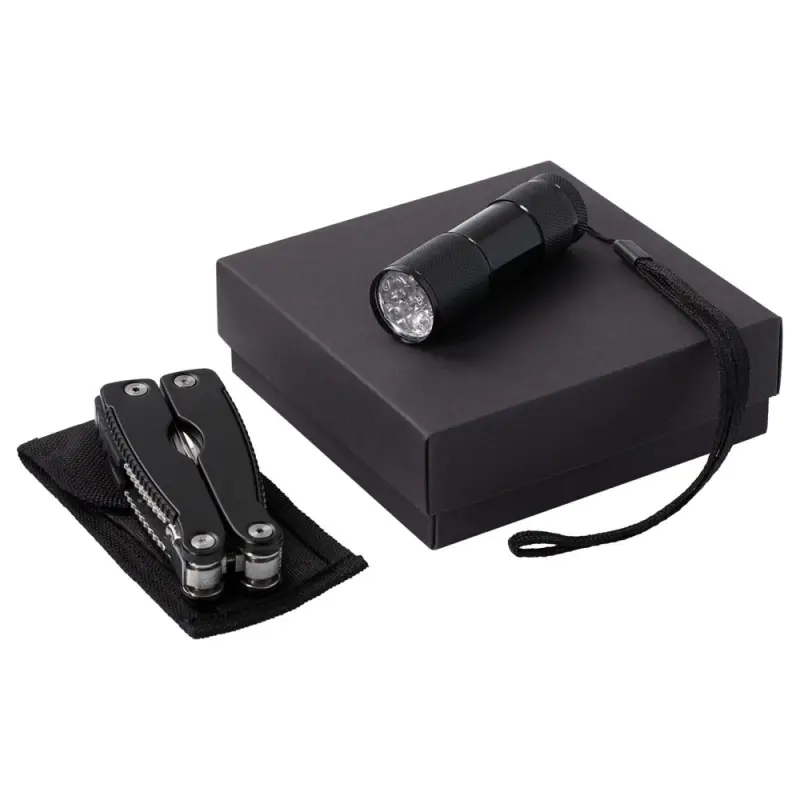 Набор Handmaster: фонарик и мультитул, черный Набор Handmaster: фонарик и мультитул, черный