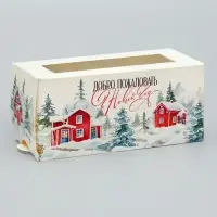 Коробка для макарун &laquo;Добро пожаловать&raquo; 12&times;5.5&times;5.5 см