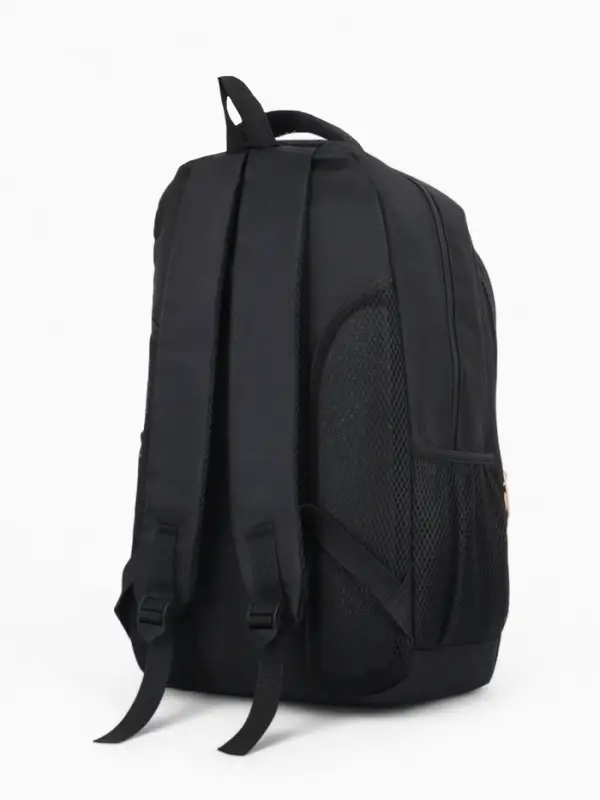 Рюкзак молодёжный на молниях, 4 кармана, 35&times;18&times;50 см, чёрный